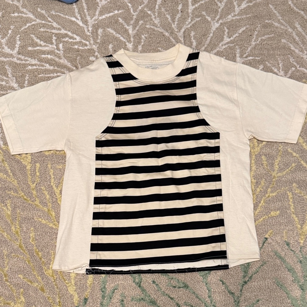 Brooklyn Circus cotton overlay stripe T-shirt, small NWOT